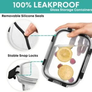 Special Discounted Price:Razab 30 PC Glass Food Storage Containers with Lids - Reusable Glass Meal Prep Containers for Lunch and Leftovers - Airtight & Leakproof Snap Locking Lids - Oven, Freezer, Microwave, Dishwasher Safe - Image 7