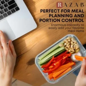 Special Discounted Price:Razab 30 PC Glass Food Storage Containers with Lids - Reusable Glass Meal Prep Containers for Lunch and Leftovers - Airtight & Leakproof Snap Locking Lids - Oven, Freezer, Microwave, Dishwasher Safe - Image 4