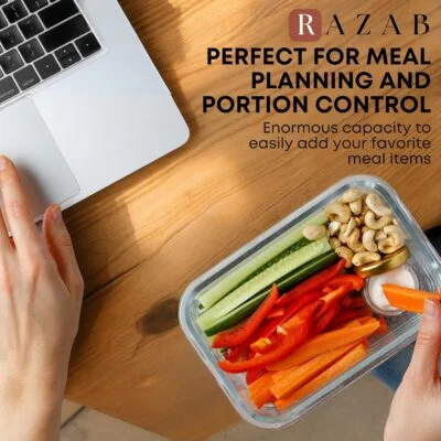 Special Discounted Price:Razab 30 PC Glass Food Storage Containers with Lids - Reusable Glass Meal Prep Containers for Lunch and Leftovers - Airtight & Leakproof Snap Locking Lids - Oven, Freezer, Microwave, Dishwasher Safe - Image 4