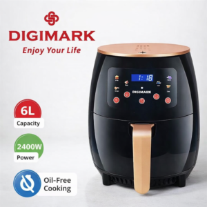 Alternative view of Digimark 6L Digital Air Fryer - 2400W | Oil-Free Cooker with Touch Control
