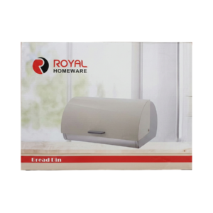 Alternative view of Royal Homeware Roll Top Bread bin with Color Lid and Stainless Steel Body