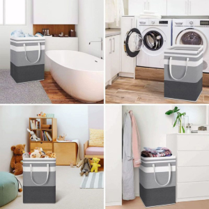 Easyclin 2-Pack Laundry Hamper 75L Collapsible Large Storage Baskets - Image 3