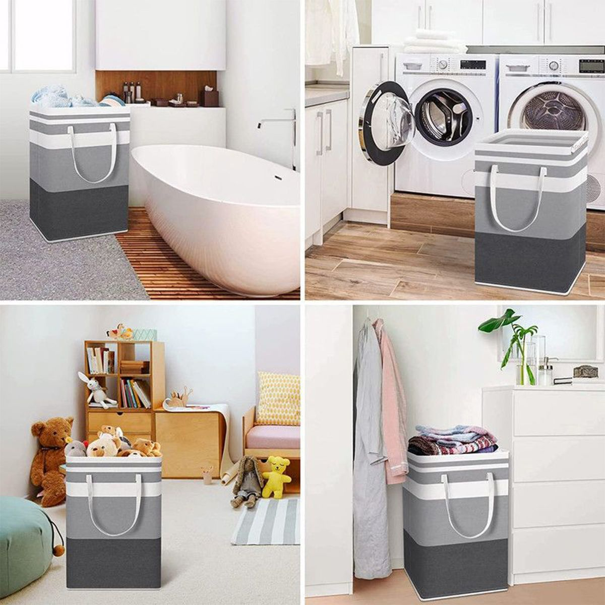 Easyclin 2-Pack Laundry Hamper 75L Collapsible Large Storage Baskets - Image 3