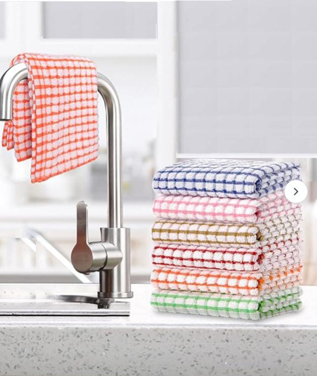 6 x Kitchen Dish Cloth-Heavy Swabs Essential 30x30cm Household Cleaning - Image 3