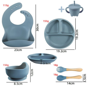Alternative view of 6 Piece BPA Free Silicone Baby Feeding Set with Suction Bowl, Bib & Sippy Cup