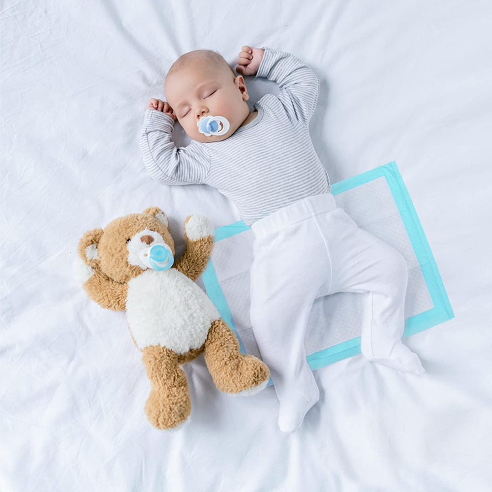 Topika Disposable Baby Diaper Changing Pads for 0-12 Months, 100 Pack - Image 4