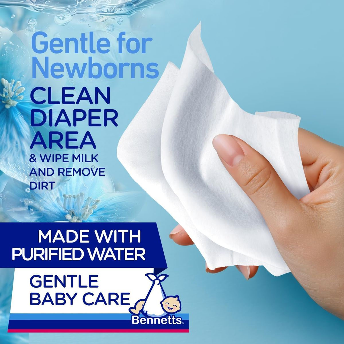 Bennetts Baby Wipes 80's (6 Pack) - Image 5